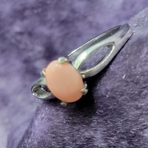 Oregon Peach Opal Solitare Ring Size 6 - Picture 7 of 13